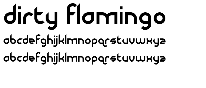 Dirty Flamingo font